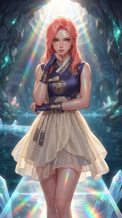 score_9, masterpiece, best quality, ultra-detailed, high-budget anime keyframe, editorial fashion photography, tasteful artistic composition, Japanese woman. close-up cowboy shot from the waist and thighs up, the character dominates the composition, 