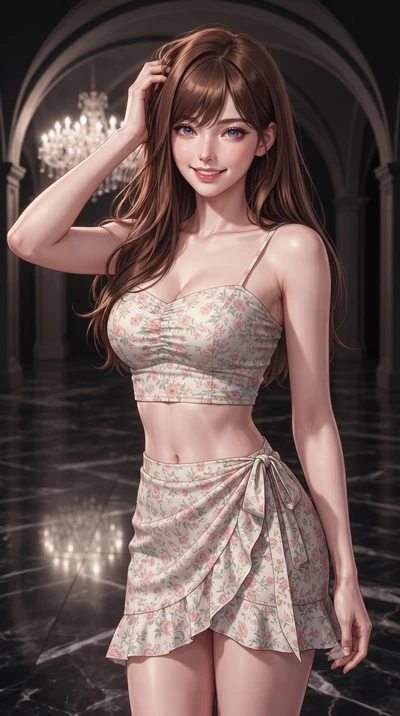 score_9, masterpiece, best quality, ultra-detailed, high-budget anime keyframe, editorial fashion photography, tasteful artistic composition, Korean woman. close-up cowboy shot from the waist and thighs up, the character dominates the composition, fi