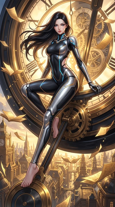 score_9, masterpiece, best quality, ultra-detailed, high-budget anime keyframe, editorial fashion photography, tasteful artistic composition, Korean woman. low angle full-body shot from head to toe showing her feet, filling the entire 9:16 vertical f