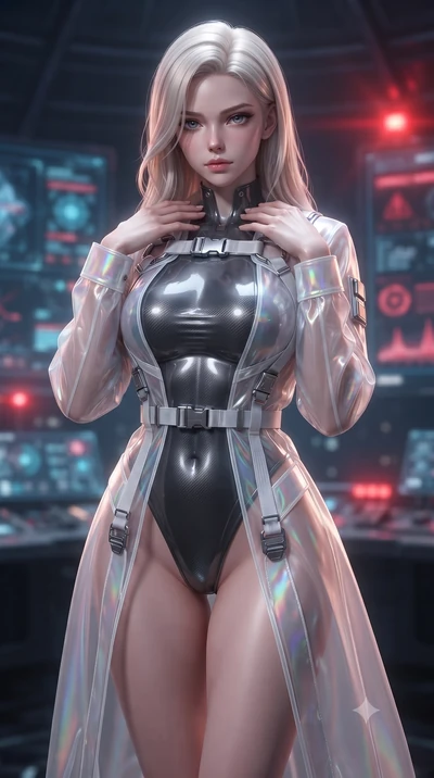 score_9, masterpiece, best quality, ultra-detailed, high-budget anime keyframe, editorial fashion photography, tasteful artistic composition, Caucasian woman. close-up cowboy shot from the waist and thighs up, the character dominates the composition,