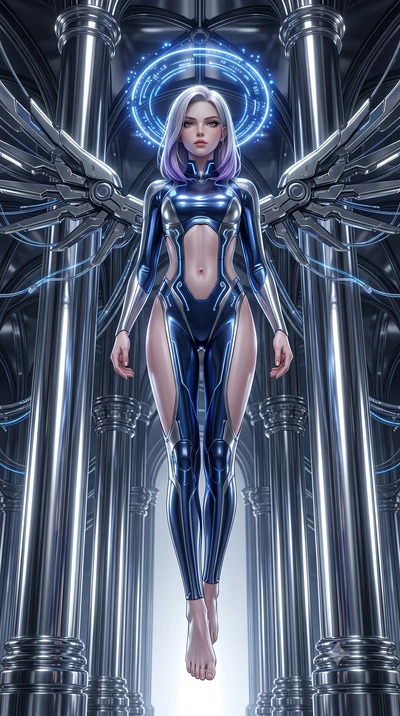 score_9, masterpiece, best quality, ultra-detailed, high-budget anime keyframe, editorial fashion photography, tasteful artistic composition, Caucasian woman. low angle full-body shot from head to toe showing her feet, filling the entire 9:16 vertica