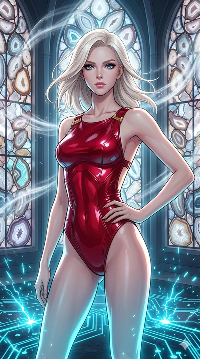 score_9, masterpiece, best quality, ultra-detailed, high-budget anime keyframe, editorial fashion photography, tasteful artistic composition, Caucasian woman, strictly human ears. cowboy shot from the thighs up, character and outfit filling the frame