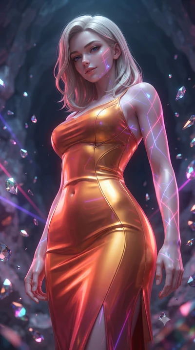 score_9, masterpiece, best quality, ultra-detailed, high-budget anime keyframe, editorial fashion photography, tasteful artistic composition, realistic cosplay photography, Caucasian woman, strictly human ears. close-up cowboy shot from the waist and