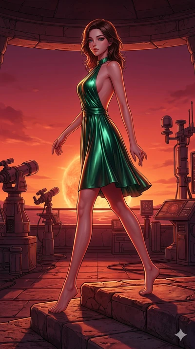 score_9, masterpiece, best quality, ultra-detailed, high-budget anime keyframe, editorial fashion photography, tasteful artistic composition, Korean woman. low angle full-body shot from head to toe showing her feet, filling the entire 9:16 vertical f
