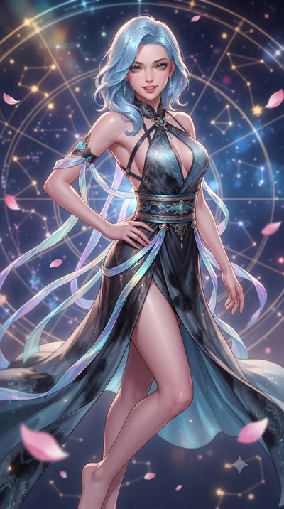 score_9, masterpiece, best quality, ultra-detailed, high-budget anime keyframe, editorial fashion photography, tasteful artistic composition, Korean woman. close-up cowboy shot from the waist and thighs up, the character dominates the composition, fi