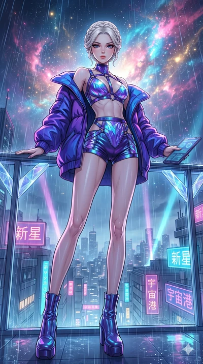 score_9, masterpiece, best quality, ultra-detailed, High-budget Anime Keyframe, vibrant colors, fluid line-art, expressive lighting, cinematic composition, Ufotable-style visual effects, top-tier animation quality, Japanese woman with delicate and el