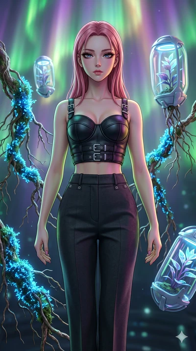 score_9, masterpiece, best quality, ultra-detailed, high-budget anime keyframe, editorial fashion photography, tasteful artistic composition, Japanese woman. cowboy shot from the thighs up, character and outfit filling the frame for maximum editorial