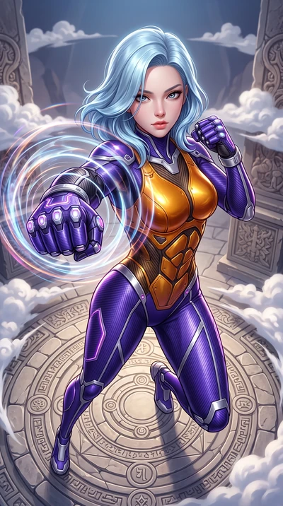 score_9, masterpiece, best quality, ultra-detailed, high-budget anime keyframe, semi-realistic 3D game render, editorial fashion photography, tasteful artistic composition, Korean woman. close-up cowboy shot from the waist and thighs up, the characte
