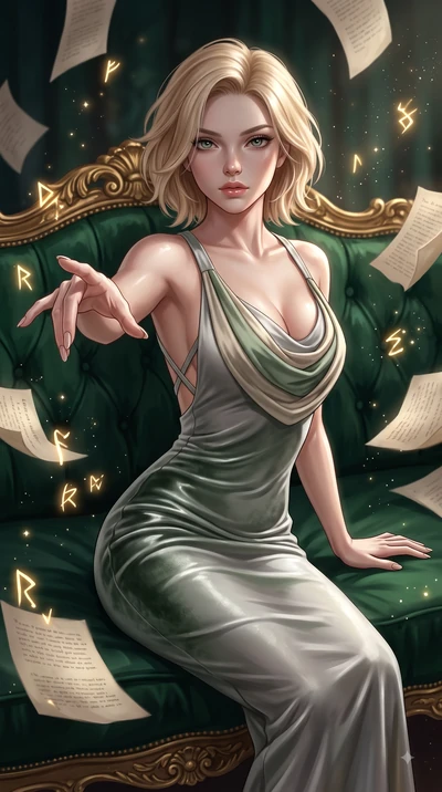 score_9, masterpiece, best quality, ultra-detailed, high-budget anime keyframe, editorial fashion photography, tasteful artistic composition, Caucasian woman. close-up cowboy shot from the waist and thighs up, the character dominates the composition,