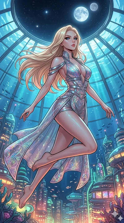 score_9, masterpiece, best quality, ultra-detailed, high-budget anime movie keyframe, cinematic anime lighting, intricate line art, Japanese woman. Upper body filling screen focusing on her alluring features and slim-fit silhouette. leaping gracefull