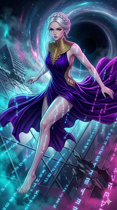 score_9, masterpiece, best quality, ultra-detailed, Set A: High-budget Anime Keyframe, Caucasian (human ears) woman. Upper body close-up from the thighs up, character filling the screen for maximum presence. Theme: Urban Decay. sliding down a glass s
