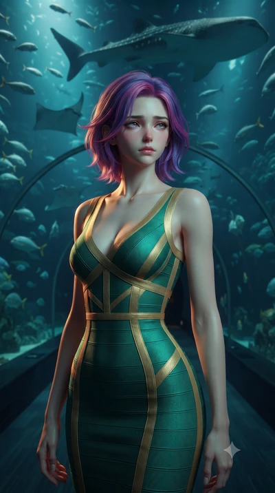 score_9, masterpiece, best quality, ultra-detailed, high-budget anime keyframe, editorial fashion photography, tasteful artistic composition, Caucasian woman, strictly human ears. close-up cowboy shot from the waist and thighs up, the character domin