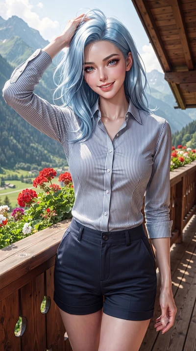 score_9, masterpiece, best quality, ultra-detailed, high-budget anime keyframe, editorial fashion photography, tasteful artistic composition, Korean woman woman. close-up cowboy shot from the waist and thighs up, the character dominates the compositi