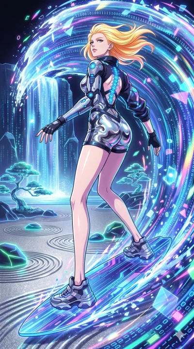 score_9, masterpiece, best quality, ultra-detailed, High-budget Anime Keyframe, vibrant colors, fluid line-art, expressive lighting, cinematic composition, Ufotable-style visual effects, top-tier animation quality, Caucasian woman with pale skin, blo