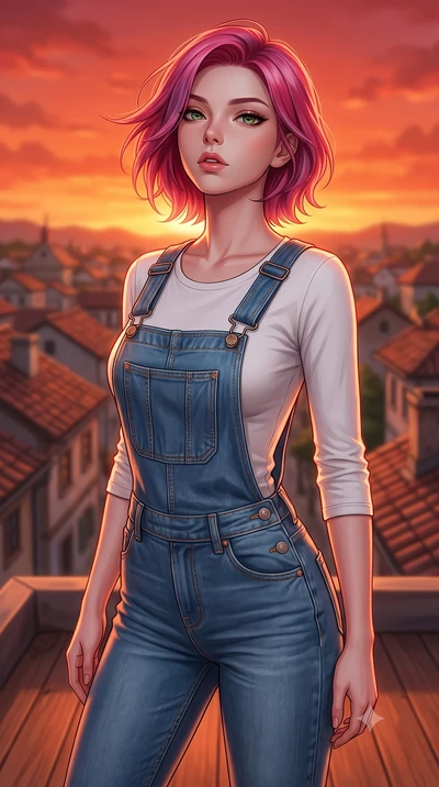 score_9, masterpiece, best quality, ultra-detailed, high-budget anime keyframe, editorial fashion photography, tasteful artistic composition, Caucasian woman woman. close-up cowboy shot from the waist and thighs up, the character dominates the compos