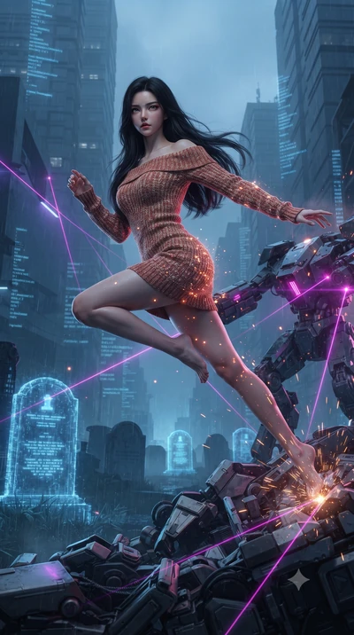 score_9, masterpiece, best quality, ultra-detailed, high-budget anime keyframe, editorial fashion photography, tasteful artistic composition, realistic cosplay photography, Korean woman. low angle full-body shot from head to toe showing her feet, fil