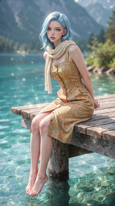 score_9, masterpiece, best quality, ultra-detailed, high-budget anime keyframe, editorial fashion photography, tasteful artistic composition, Korean woman. close-up cowboy shot from the waist and thighs up, the character dominates the composition, fi