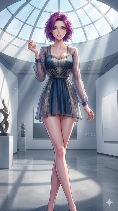 score_9, masterpiece, best quality, ultra-detailed, high-budget anime keyframe, vibrant anime aesthetic, Caucasian woman, strictly human ears. cowboy shot from the thighs up, character and outfit filling the frame for maximum presence. She is posing 
