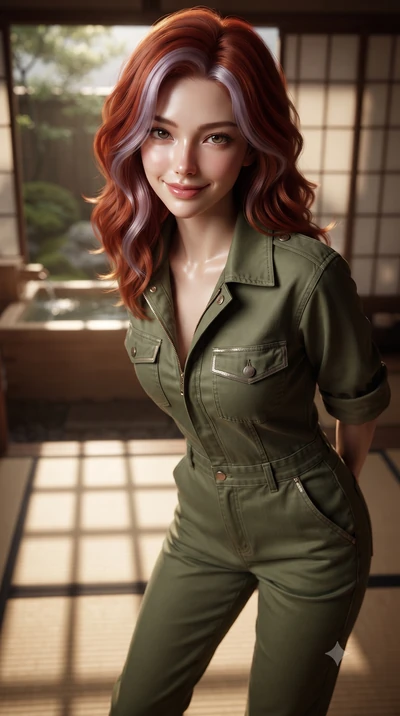score_9, masterpiece, best quality, ultra-detailed, high-budget anime keyframe, editorial fashion photography, tasteful artistic composition, Caucasian woman. close-up cowboy shot from the waist and thighs up, the character dominates the composition,
