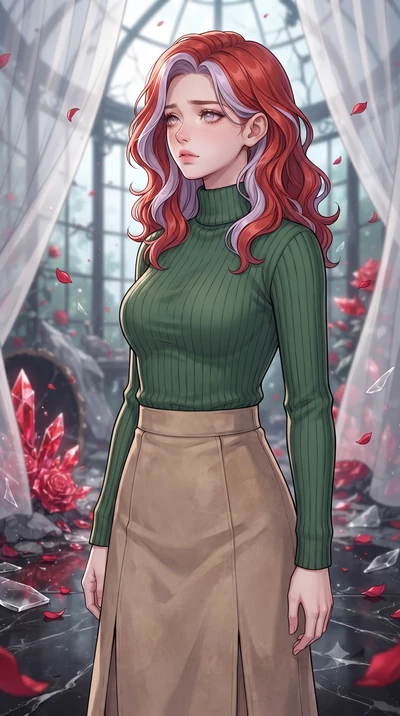 score_9, masterpiece, best quality, ultra-detailed, high-budget anime keyframe, gorgeous anime illustration, with clean line-art and distinct ink outlines, Caucasian woman, strictly human ears. close-up cowboy shot from the waist and thighs up, the c