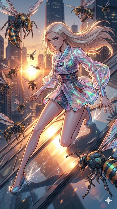 score_9, masterpiece, best quality, ultra-detailed, high-budget anime movie keyframe, cinematic anime lighting, intricate line art, Japanese anime girl. Dynamic full-body shot stretching the vertical silhouette with extreme perspective. twisting in m