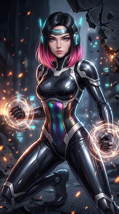 score_9, masterpiece, best quality, ultra-detailed, high-budget anime keyframe, semi-realistic 3D game render, editorial fashion photography, tasteful artistic composition, Korean woman. close-up cowboy shot from the waist and thighs up, the characte