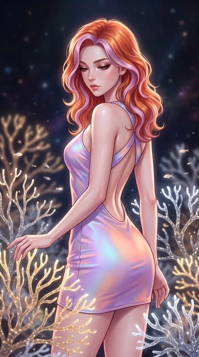 score_9, masterpiece, best quality, ultra-detailed, high-budget anime keyframe, editorial fashion photography, tasteful artistic composition, Caucasian woman, strictly human ears. close-up cowboy shot from the waist and thighs up, the character domin