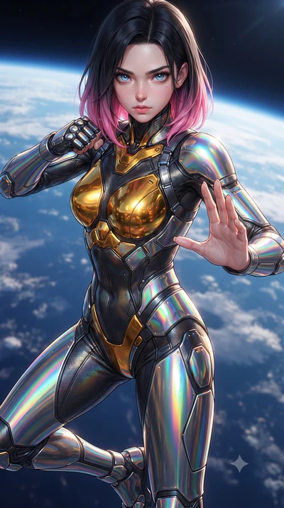 score_9, masterpiece, best quality, ultra-detailed, high-budget anime keyframe, editorial fashion photography, tasteful artistic composition, Korean woman. close-up cowboy shot from the waist and thighs up, the character dominates the composition, fi