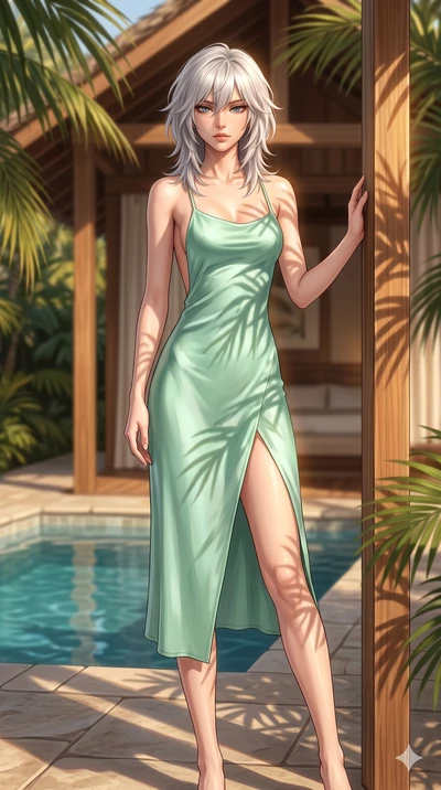 score_9, masterpiece, best quality, ultra-detailed, high-budget anime keyframe, editorial fashion photography, tasteful artistic composition, Japanese woman. cowboy shot from the thighs up, character and outfit filling the frame for maximum editorial