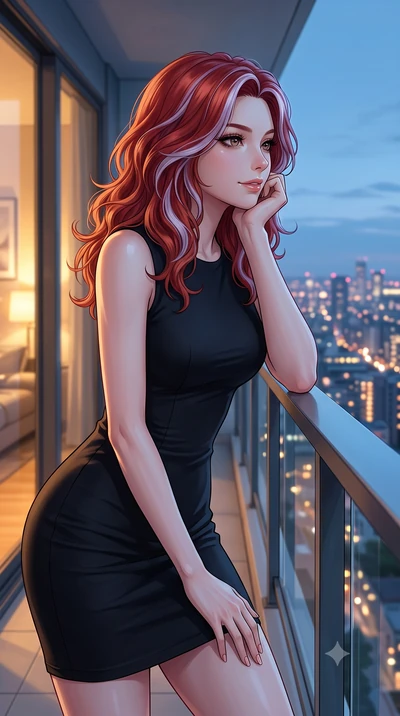 score_9, masterpiece, best quality, ultra-detailed, high-budget anime keyframe, editorial fashion photography, tasteful artistic composition, Caucasian woman woman. close-up cowboy shot from the waist and thighs up, the character dominates the compos