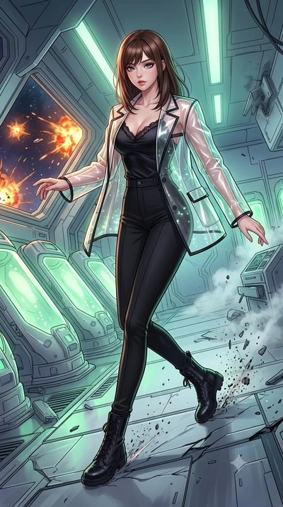 score_9, masterpiece, best quality, ultra-detailed, high-budget anime keyframe, editorial fashion photography, tasteful artistic composition, Korean woman. low angle full-body shot from head to toe showing her feet, filling the entire 9:16 vertical f