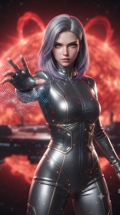 score_9, masterpiece, best quality, ultra-detailed, high-budget anime keyframe, editorial fashion photography, tasteful artistic composition, realistic cosplay photography, Caucasian woman, strictly human ears. close-up cowboy shot from the waist and