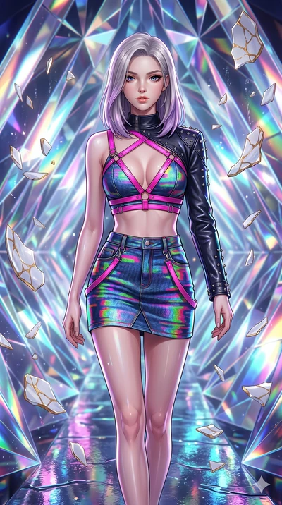 score_9, masterpiece, best quality, ultra-detailed, high-budget anime keyframe, editorial fashion photography, tasteful artistic composition, Caucasian woman, strictly human ears. upper body close-up from the thighs up, character filling the screen f