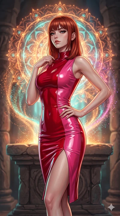 score_9, masterpiece, best quality, ultra-detailed, high-budget anime keyframe, editorial fashion photography, tasteful artistic composition, Caucasian woman, strictly human ears. close-up cowboy shot from the waist and thighs up, the character domin