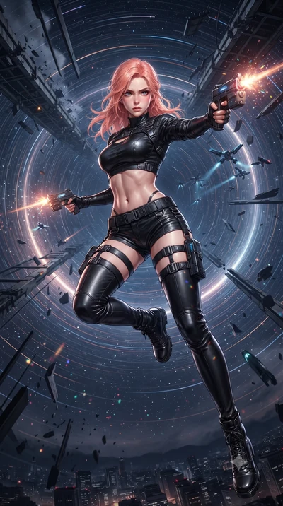 score_9, masterpiece, best quality, ultra-detailed, high-budget anime keyframe, editorial fashion photography, tasteful artistic composition, realistic cosplay photography, Japanese woman. low angle full-body shot from head to toe showing her feet, f