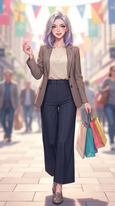 score_9, masterpiece, best quality, ultra-detailed, high-budget anime keyframe, editorial fashion photography, tasteful artistic composition, Caucasian woman. close-up cowboy shot from the waist and thighs up, the character dominates the composition,