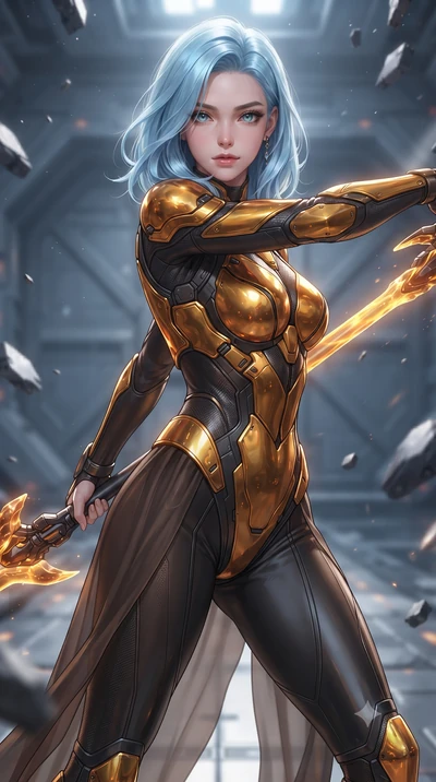 score_9, masterpiece, best quality, ultra-detailed, high-budget anime keyframe, editorial fashion photography, tasteful artistic composition, Korean woman. close-up cowboy shot from the waist and thighs up, the character dominates the composition, fi