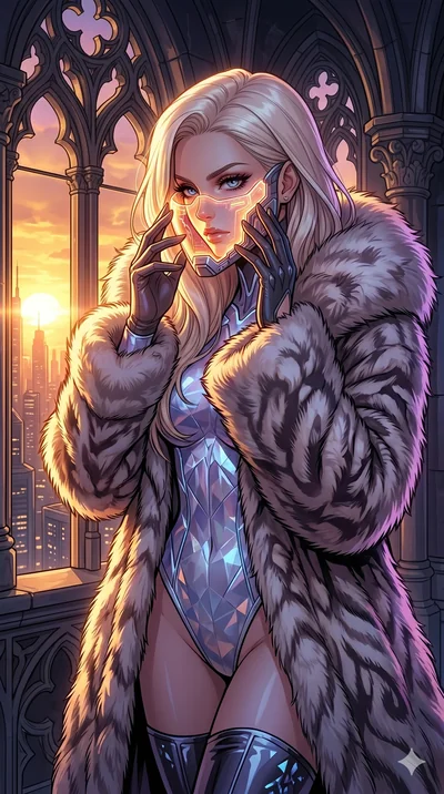 score_9, masterpiece, best quality, ultra-detailed, high-budget anime movie keyframe, cinematic anime lighting, intricate line art, Caucasian (strictly human ears) woman. Upper body filling screen focusing on her alluring features and slim-fit silhou