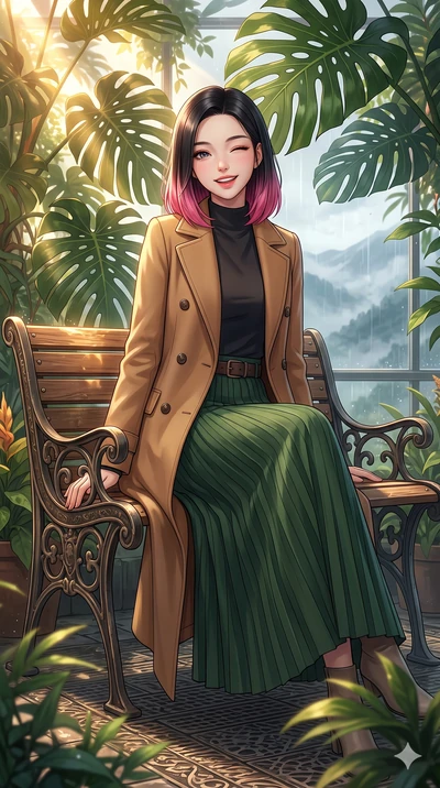 score_9, masterpiece, best quality, ultra-detailed, high-budget anime keyframe, vibrant anime aesthetic, Korean woman. low angle full-body shot from head to toe showing her feet, filling the entire 9:16 vertical frame with her statuesque presence, st