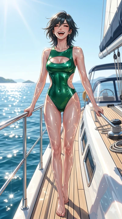 score_9, masterpiece, best quality, ultra-detailed, high-budget anime keyframe, editorial fashion photography, tasteful artistic composition, Caucasian woman, strictly human ears. cowboy shot from the thighs up, character and outfit filling the frame