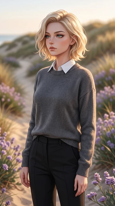 score_9, masterpiece, best quality, ultra-detailed, high-budget anime keyframe, editorial fashion photography, tasteful artistic composition, Caucasian woman woman. close-up cowboy shot from the waist and thighs up, the character dominates the compos