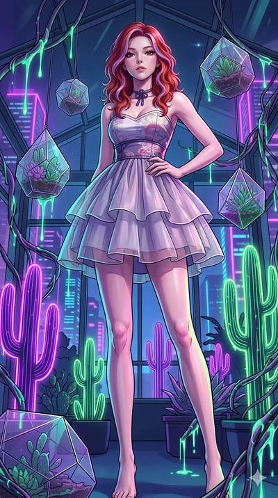 score_9, masterpiece, best quality, ultra-detailed, high-budget anime keyframe, Caucasian woman, strictly human ears. low angle full-body shot filling the entire 9:16 frame with her statuesque presence, stretching the vertical silhouette. standing in