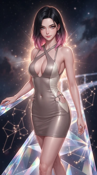 score_9, masterpiece, best quality, ultra-detailed, high-budget anime keyframe, editorial fashion photography, tasteful artistic composition, Korean woman. close-up cowboy shot from the waist and thighs up, the character dominates the composition, fi
