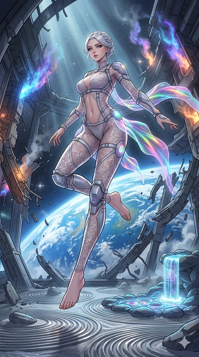 score_9, masterpiece, best quality, ultra-detailed, High-budget Anime Keyframe, vibrant colors, fluid line-art, expressive lighting, cinematic composition, Ufotable-style visual effects, top-tier animation quality, Korean woman with idol-like refined
