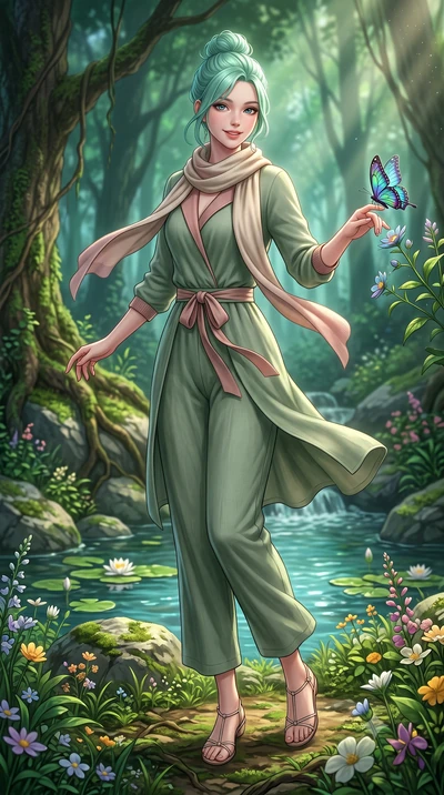 score_9, masterpiece, best quality, ultra-detailed, high-budget anime keyframe, semi-realistic 3D game render, editorial fashion photography, tasteful artistic composition, Japanese woman. low angle full-body shot from head to toe showing her feet, f