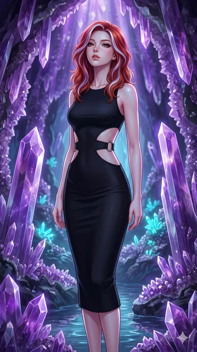 score_9, masterpiece, best quality, ultra-detailed, high-budget anime keyframe, editorial fashion photography, tasteful artistic composition, Caucasian woman, strictly human ears. cowboy shot from the thighs up, character and outfit filling the frame