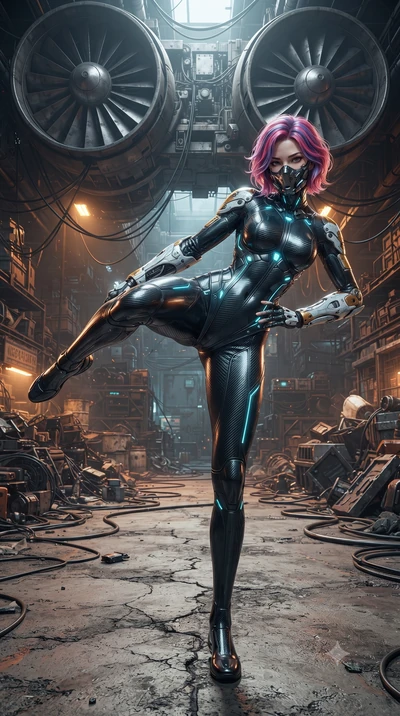 score_9, masterpiece, best quality, ultra-detailed, high-budget anime keyframe, editorial fashion photography, tasteful artistic composition, Caucasian woman. low angle full-body shot from head to toe showing her feet, filling the entire 9:16 vertica
