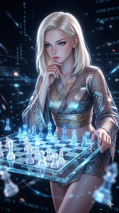 score_9, masterpiece, best quality, ultra-detailed, high-budget anime keyframe, editorial fashion photography, tasteful artistic composition, Caucasian woman, strictly human ears. Upper body close-up from the thighs up, character filling the screen f