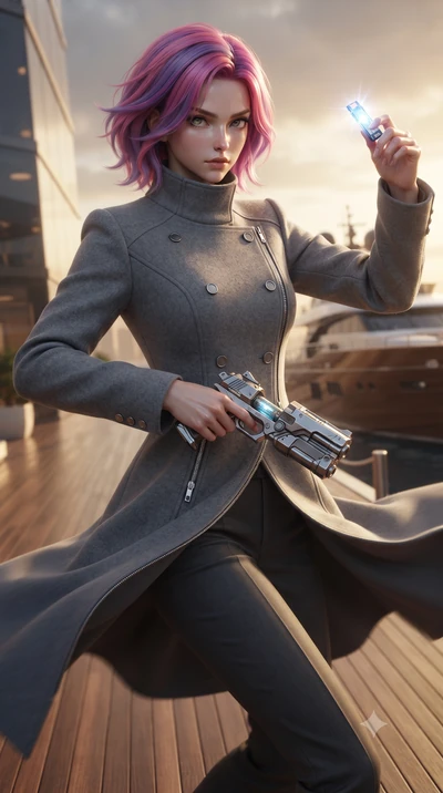 score_9, masterpiece, best quality, ultra-detailed, high-budget anime keyframe, editorial fashion photography, tasteful artistic composition, realistic cosplay photography, Caucasian woman, strictly human ears. close-up cowboy shot from the waist and