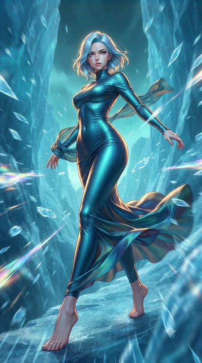 score_9, masterpiece, best quality, ultra-detailed, high-budget anime keyframe, editorial fashion photography, tasteful artistic composition, realistic cosplay photography, Korean woman. low angle full-body shot from head to toe showing her feet, fil